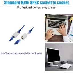 RAREGEAR RJ45 Ethernet Coupler Connector Female to Female Inline Network Cable Joiner Wireless Ethernet Lan Adapter compatible with Windows image 5