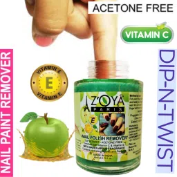 New Advance or Premium -Instant Nail Paint Remover! Dip & Twist! With GREEN APPLE Fragrance: - Acetone Free, Enriched with Vitamin E or Vitamin C. Contains Hydrating Agents & Perfume.( Pack of 1 ).-24