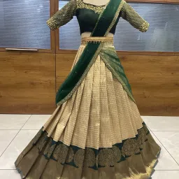 Self Design Semi Stitched Lehenga Choli-image-35