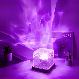 Acrylic Crystal Desk Lamp?Control Switch & USB Charging?Dynamic Table Lamp Table Lamp-23