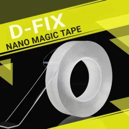 dfix Heavy Duty Transparent Removable Mounting Double Tape Washable Reusable Handheld Double Sided Tape, 3M Nano Magic Tape, Multipurpose Double Sided Tape (Manual) image 2