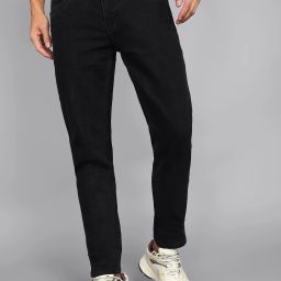 Men Slim Mid Rise Black Jeans-image-64
