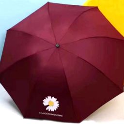 3 fold Manual Plain Sun & Rain Umbrella-18
