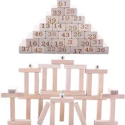 Zenga Tumble Tower Blocks Game Wood Stacking Game for Adult-17
