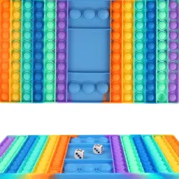 Dice Pop It Game for Children – Big Rainbow Bubble Toy-image-37