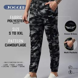 Men Printed Black Track Pants-image-79