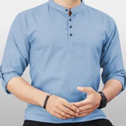 Men Solid Polyester Straight Kurta-image-38