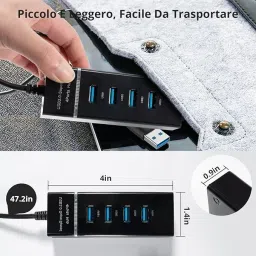 sdminitek USB HUB High-Speed Portable Mini-Hub 4 PORT Super Speed Multiport. Handheld Data Collector image 4