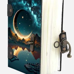 makenstylecollection Designer Cardboad journal with antique binding size 5*7 inches 100 pages R-008 A5 Journal UNRULED 100 Pages image 5