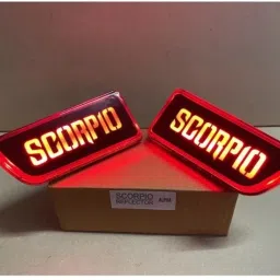 shopdream SCORPIO REAR REFLECTOR SET OF 2 PCS REAR RED Car Reflector Light image 3