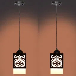 Wooden Hanging Lamp Without Bulb(PACK OF 2) Pendants Ceiling Lamp-image-16