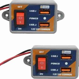 12v-24v Auto Motorcycle Dual USB Socket Charger Power Adapter Mobile (Pack of 2) 2 A Bike Mobile Charger-image-80