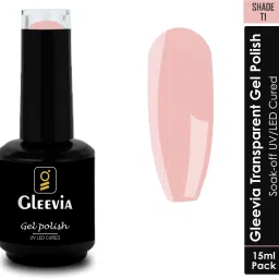 UV LED Soak-Off Transparent Gel Polish for Professionals 15ml Brush Cap T1 Shade T1-image-50