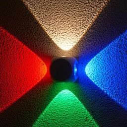 4 Way LED Indoor & Outdoor Lamp Up/Down Right/Left Elevation Light Rustproof & Waterproof Aluminum Body Black (Multi Color) Post Light Outdoor Lamp-11