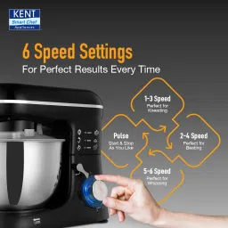 kent Stand Mixer 1300W ideal To Whisk Mix&Knead 5L Bowl 6 SpeedSetting&PulseFunction Stainless Steel Continuous Dough Maker image 4
