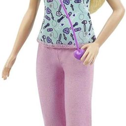 Nurse Blonde Doll with Scrubs Featuring a Medical Tool-image-8