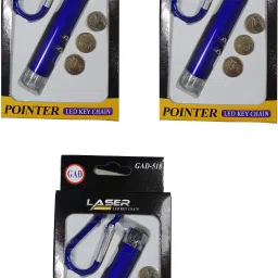 Kaizen Enterprises Laser Pointer Beam Light Laser Torch & Keychain For Kids Fun & Play (Pack of 3)-64