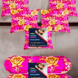 Combo Set Of 5 Cushion 2 Microfibre Solid Bolster Pack of 7-image-92
