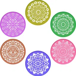 Rangoli Stencils,Kolam Stencils,Rangoli Designs,Rangoli Stencil For Floor 6 Pcs-image-21