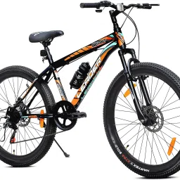 Beast 24T Multispeed (7 Speed) Bike with Front Suspension & Dual Disc Brake 24 T (inch) Mountain Cycle-image-46