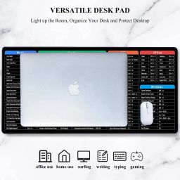 PALENTERPRISE Anti-Slip Keyboard Pad with Office Software Shortcuts Pattern, Large Rubber Base Mousepad image 4