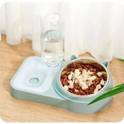Double Dog Cat Bowls Water Plastic Pet Bowl & Bottle-18