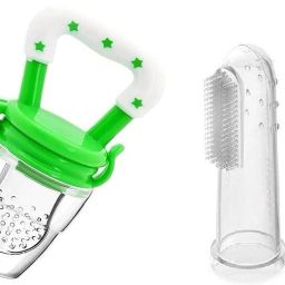 KIDS AND BABY MIL FEEDING BOTTLE, FRUIT FEEDER, SILICONE FINGURE BRUSH - 240 ml-image-72