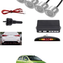 4Silver Parking Sensor With LED Display Increased Safety For Car-248 Universal 4 Silver Reverse Parking Sensor With LED Display For Cars-248 Parking Sensor-image-63