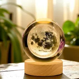 MoonGlow 3D Crystal Moon Table Lamp | Table Lamp-image-69