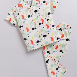 NAUTI KIDZ Boys Pure Cotton Cartoon Characters Printed Night suit-image-64
