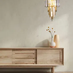 THE STELLAR KRAFT Gold Abstract Shaped Contemporary Wall Lamp-18