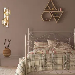 THE STELLAR KRAFT Up The Ambiance Gold Toned Cylindrical Wall Lamp-image-83