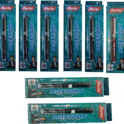 MAXTRON 5 BLUE 2 BLACK 1 RED PACK OF 8 PENS WATERPROOF INK GEL WRITING Gel Pen-image-91