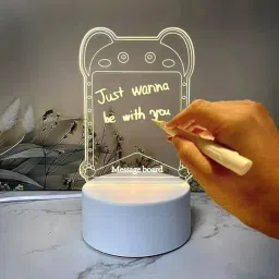 merchant 3D Creative Visualization Lamp Message Board Rewritable Table Lamp Table Lamp image 3
