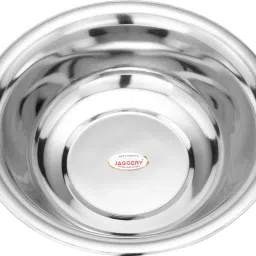 Stainless Steel Storage Bowl Multipurpose Dhhama,gamla,kathot,deep Bowl for kneading Dough (Dia-27cm,2 LTR)-image-1