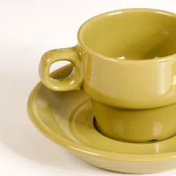 nestasia Pack of 4 Ceramic Mini Stackable Expresso Cup And Saucer Set image 5