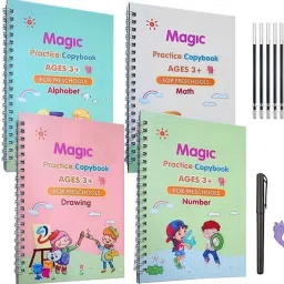 4 Pack Magic Reusable Practice Copybook for Kids,Handwriting magic book-18