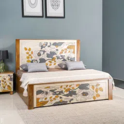fabuliv Winfred Sheesham Wood King Size Bed in Multicolour Finish With Box Storage-picture-3