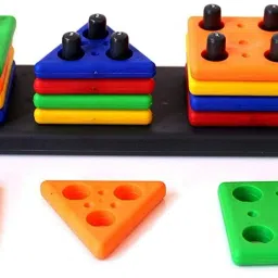 Smart Activity Fun and Learning Geometrics ,Shape Matching Five Column Blocks-3