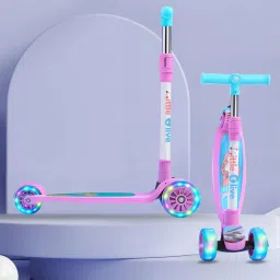 Foldable 3-Wheel Kids Scooter with Adjustable Handlebar and LED Wheels-image-74