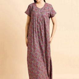 Sweet Dreams Floral Printed Maxi Nightdress-image-52