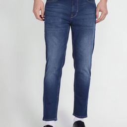 Flying Machine Men Tapered Fit High Rise Low Distress Light Fade Stretchable Jeans-image-85