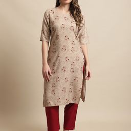 KALINI Floral Printed Straight Kurta-picture-45