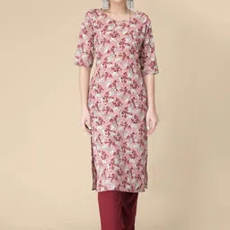 KALINI Floral Printed Crepe Straight Kurta-picture-53