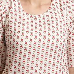 7threads KALINI Floral Printed Straight Kurta image 5