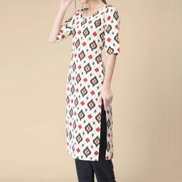 7threads KALINI Ethnic Motif Printed Straight Kurta image 5