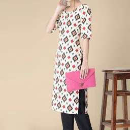 7threads KALINI Ethnic Motif Printed Straight Kurta image 3