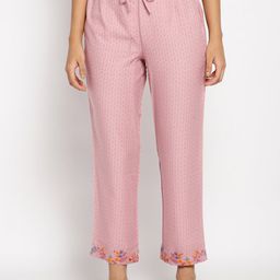 W Women Pink Floral Printed Trouser-45
