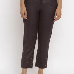 W The Folksong Collection Women Brown Trousers-image-21