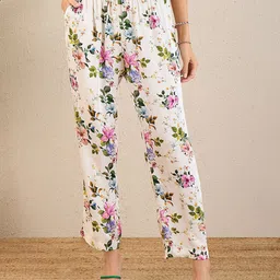 First Resort by Ramola Bachchan Floral Printed Trouser-image-95